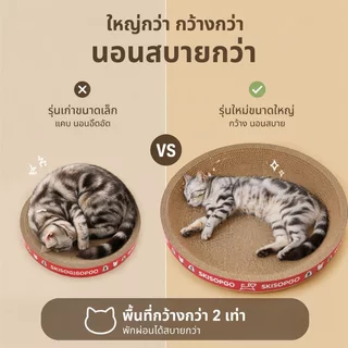 ลับเล็บแมว ที่นอนฝนเล็บแมว ของเล่นแมว แผ่นลับเล็บ มัลติฟังก์ชั่นลูกเกาแมว เล่น/นอน/นั่ง
