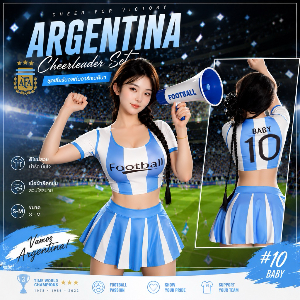 ⚽️ (มีส่งด่วน กทม.) ชุดบอลหญิง เชียร์บอล 7 ทีมดัง  ⚽️ SET NN-002