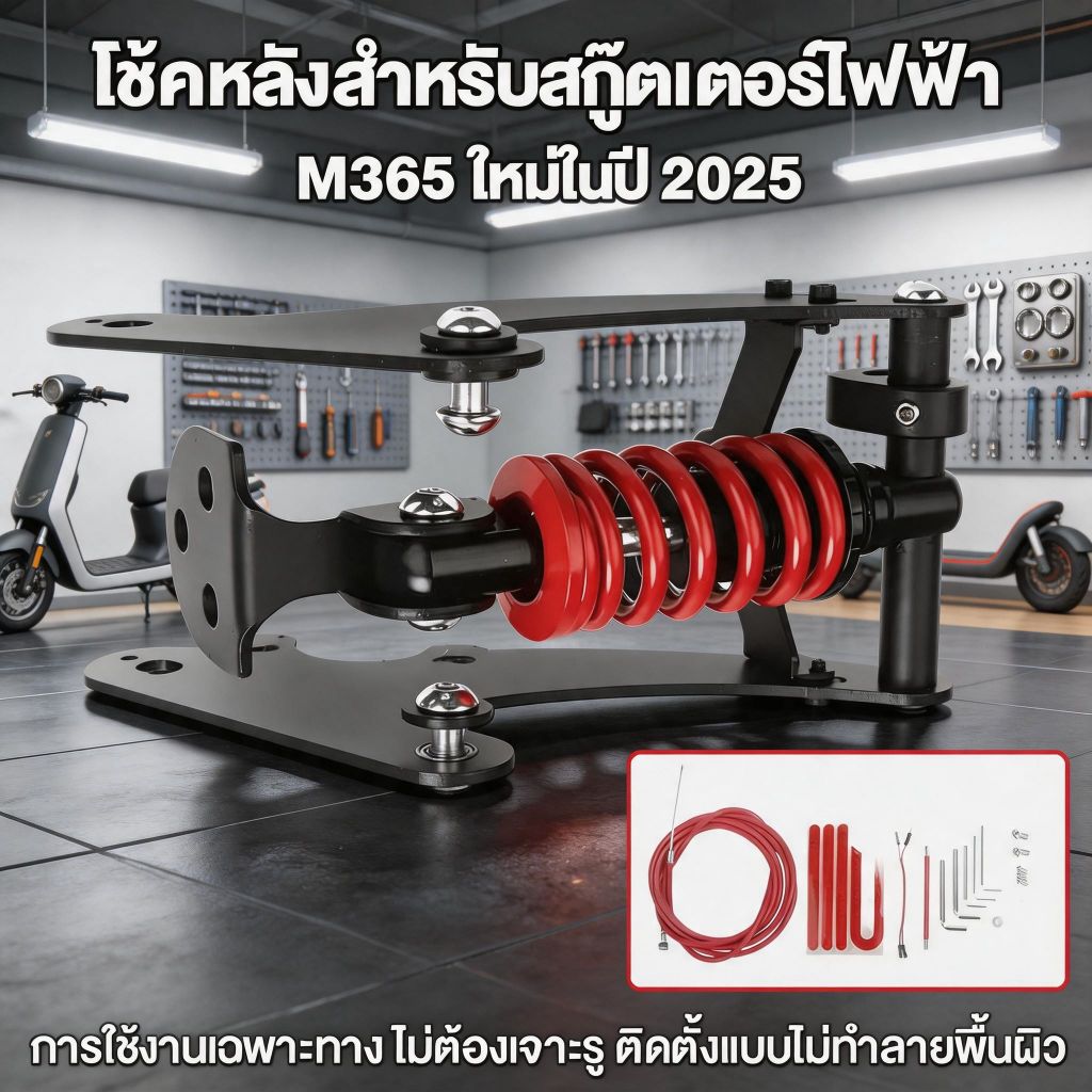 อุปกรณ์เสริมสกูตเตอร์ โช้คหลังสำหรับสกู๊ตเตอร์ไฟฟ้า M365 ใหม่ในปี 2025 โช้คหลังสำหรับสกู๊ตเตอร์ไฟฟ้า