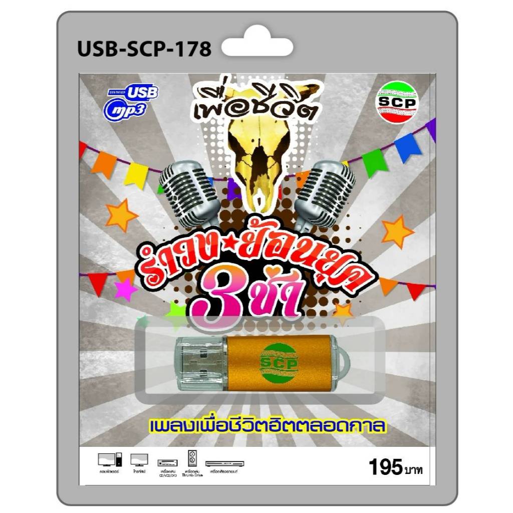 mp3 เพื่อชีวิต รำวง ย้อนยุค 3 ช่า USB Flash Drive