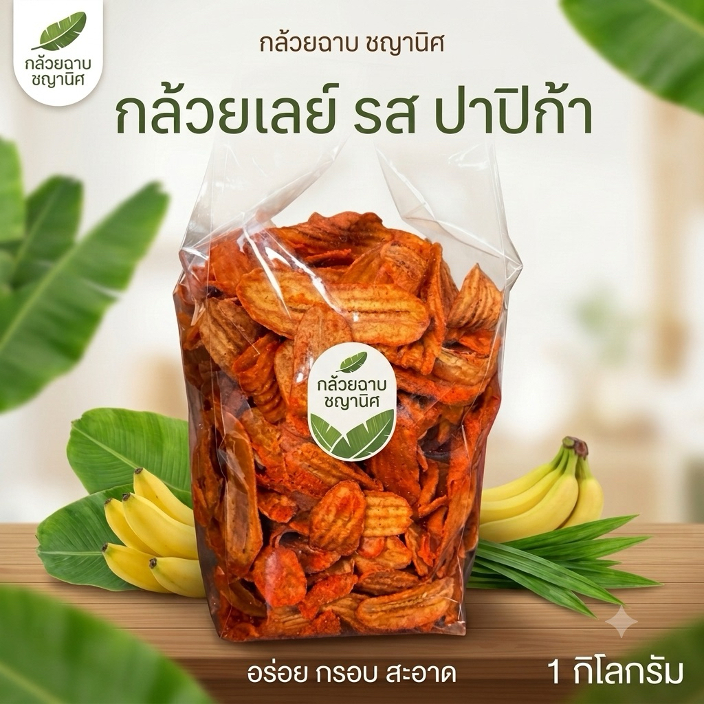 กล้วยเลย์ (ราคาถูกที่สุด) บรรจุ 1 kg 500g ไม่เผ็ดมาก กรอบเต็มแผ่น