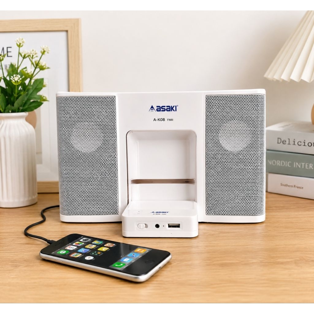 [พร้อมส่ง] ลำโพงพกพา Asaki Portable Speaker รุ่น A-K08 FMII