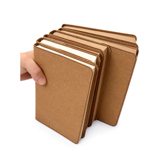 สมุดโน๊ตA6 และA6พิเศษ กระดาษคราฟท์เย็บขอบ(Kraft Paper Notebook A6 size and A6extra)เนื้อในกระดาษถนอมสายตาและกระดาษน้ำตาล