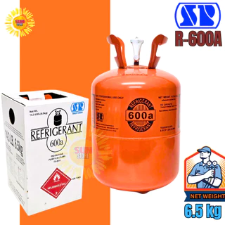 น้ำยาแอร์ R600a ยี่ห้อ ORAFON หรือ SP บรรจุน้ำยา 6.5KG. แบรนด์คนไทย คุณภาพมาตรฐานโรงงาน