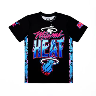 เสื้อแขนสั้น และกางเกงกีฬา กางเกงบาสขาสั้น MIAMI HEAT Collection [ มีไซส์ใหญ่ ]