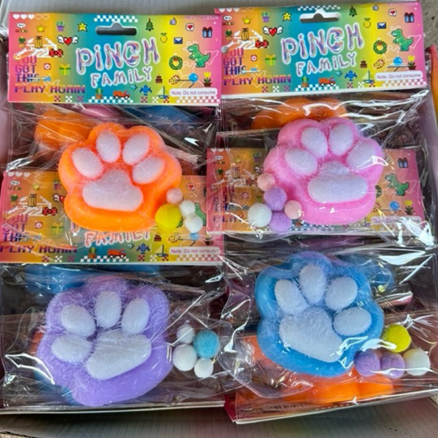 ของเล่นสกุชชี่มีขนบีบนุ่มนิ่มน่ารักราคาต่อ12ชิ้น