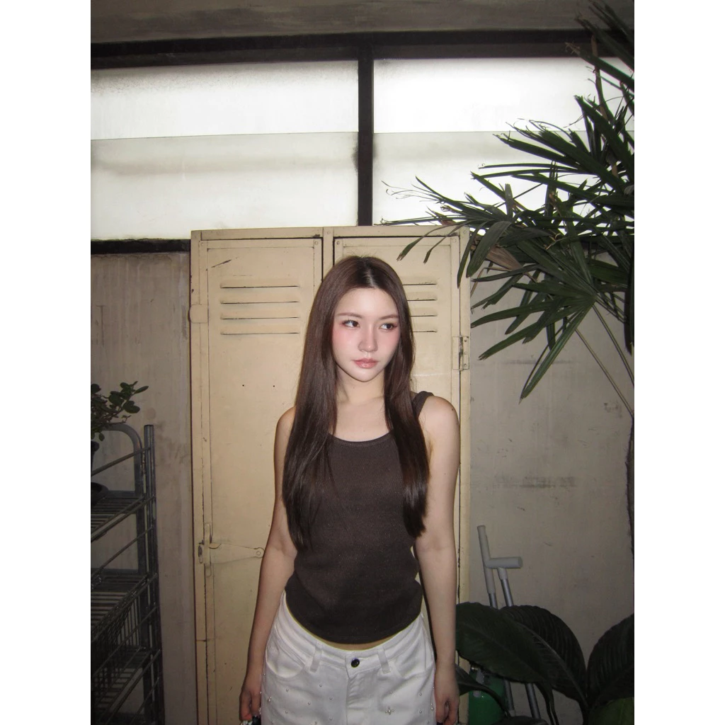 Glitter tank top ( knitted fabric )