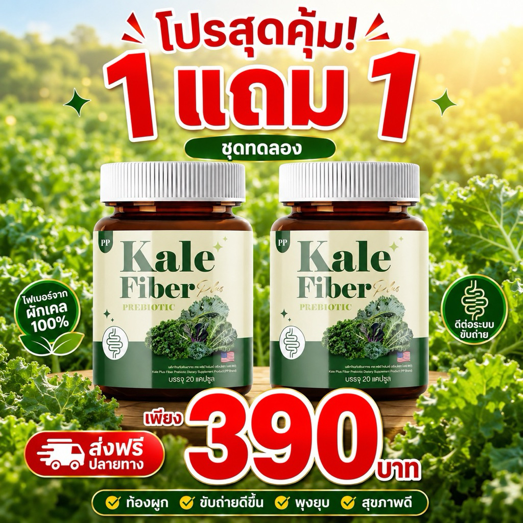 เคลพลัสไฟเบอร์ Kale Plus Fiber[ส่งฟรี+แท้100%]