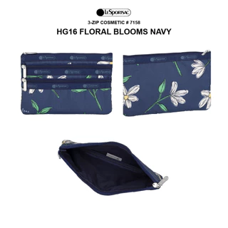 Lesportsac 3 Zip Cosmetic Bag กระเป๋าสตางค์ใบเล็ก กระเป๋าเครื่องสำอาง Style 7158