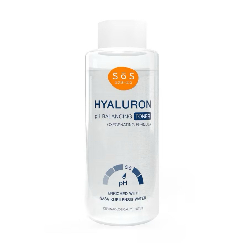SOS Hyaluron pH Balancing Toner 300 ml. เอะสึ โอ เอะสึ โทนเนอร์สูตรไฮยาลูรอน