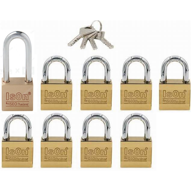 ISON by ISEO แม่กุญแจชุด 8-9 แม่ master key alike สลักชื่อฟรี กุญแจ4ดอก แถมถุงผ้า