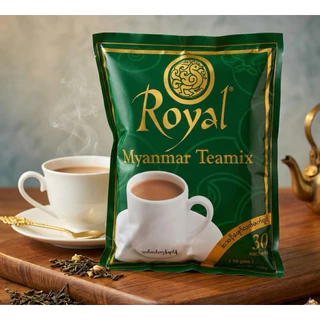 ชานมพม่า Royal Myanmar Teamix 3 in 1 หอมละมุน ไม่หวานมาก 30 ซอง