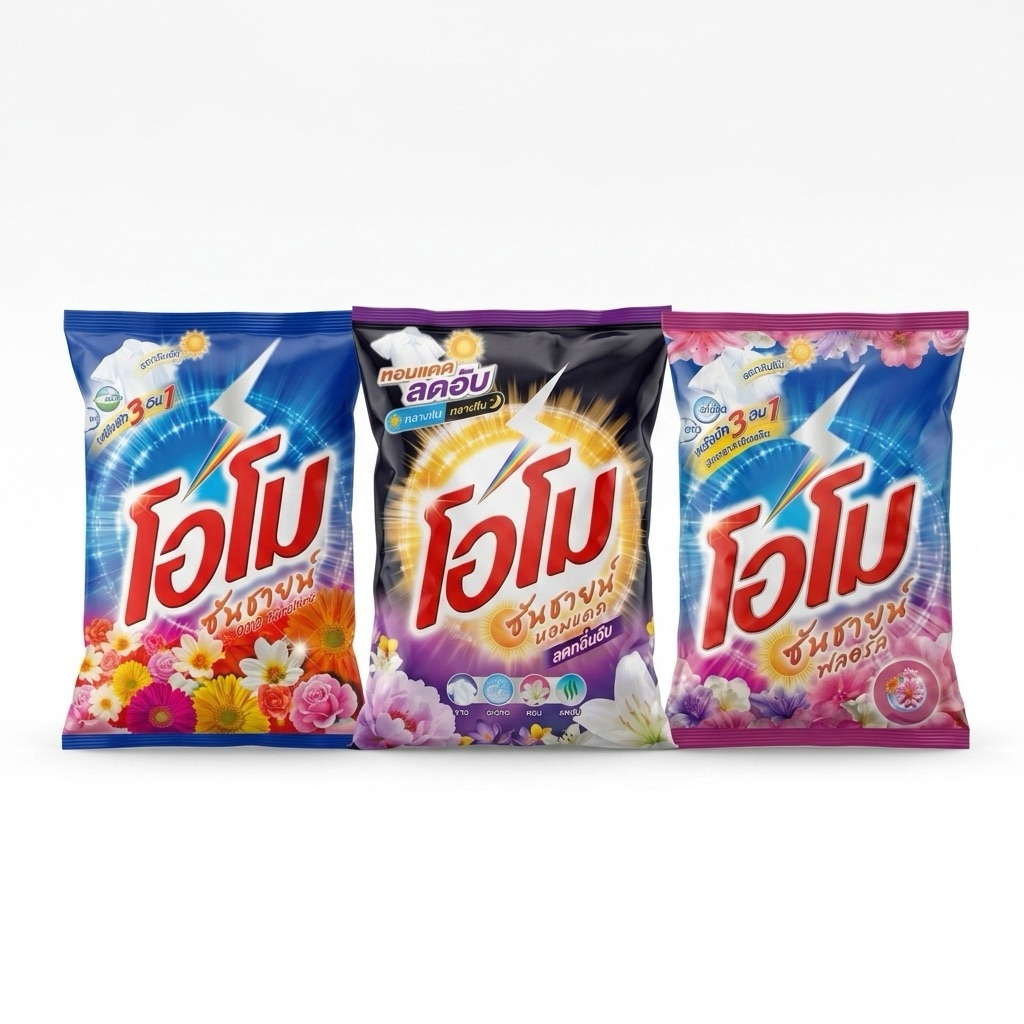 ผงซักฟอก ผงซักผ้า โอโม่ซันชายน์ ขนาด 2600 กรัม #OMO(โอโม่) ผงซักฟอกโอโม่ โอโม่ แฟบชักผ้า ซันชายน์