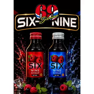 [5 ขวด]ไซรัป Six Nine(ซิก-ไนน์) ของแท้น้ำเชื่อมเข้มข้นกลิ่นราสเบอรี่ เกรดพรีเมี่ยม มี2สูตร ฝาเทาหมวาน ฝาแดงหอม