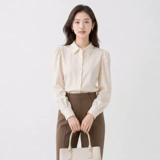haas : เสื้อผู้หญิง (รุ่นใหม่) ทรงเชิ้ตแขนยาว เข้ารูป HFSH5590