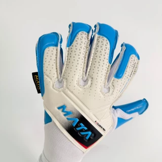 ถุงมือผู้รักษาประตู MATASPORT รุ่นท็อป Touch M Pro สีขาว-ฟ้า