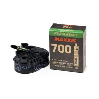ยางในจักรยานเสือหมอบ Maxxis Welter Weight /700x23/32C (48mm 60mm 80mm ) จุ๊บเล็ก