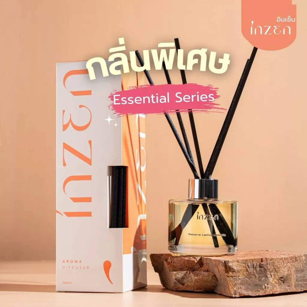 [135-2] อินเซ็นก้านไม้หอมปรับอากาศ Essential Series น้ำมันหอมระเหยธรรมชาติ เบลน ขนาด 135 มล.