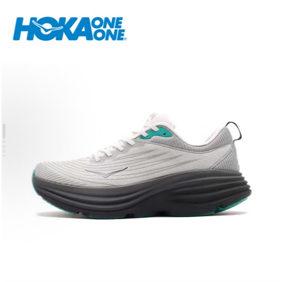 （ของแท้ 100%✔️）HOKA ONE ONE Bondi 8 Tech Stealth Bondi 8 Low cut White Black Green