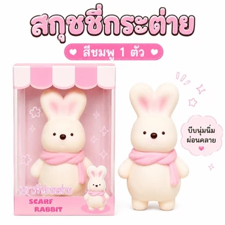 สกุชชี่ สกุชชี่กระต่ายผ้าพันคอ ของเล่นบีบนุ่ม ของเล่นของขวัญสำหรับเด็ก หลากหลายแบบ ของเล่นบีบ สกุชชี่