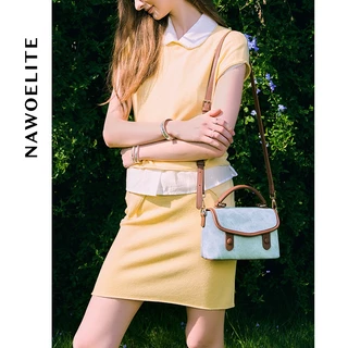NAWOELITE Cambridge Bag กระเป๋าหนัง PUคลาสสิก กระเป๋าถือทรงแซทเชล รุ่นเคมบริดจ์ ที่มีสไตล์และหรูหรา กระเป๋าสะพาย 5 สี