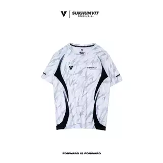 VOLT RUNNING X SUKHUMVIT COFFEE WHITE RUNNING T-SHIRTS เสื้อวิ่งแขนสั้น สีขาว