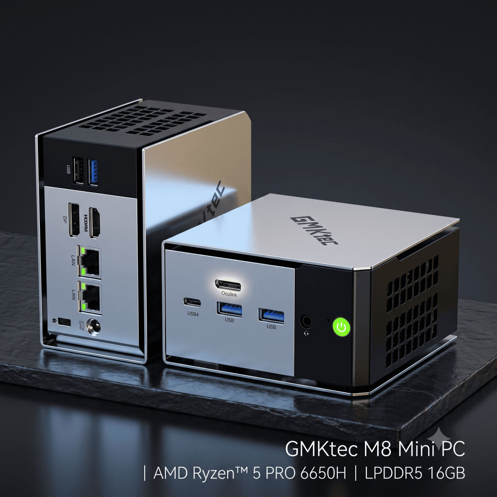 GMKtec M8 Mini PC AMD Ryzen™ 5 PRO 6650H LPDDR5 16GB SSD1TB