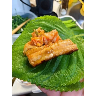 ใบงาเกาหลีสด 100 ใบ Korean Perilla Leaf ใบชิโสะโอบะขนาด XL