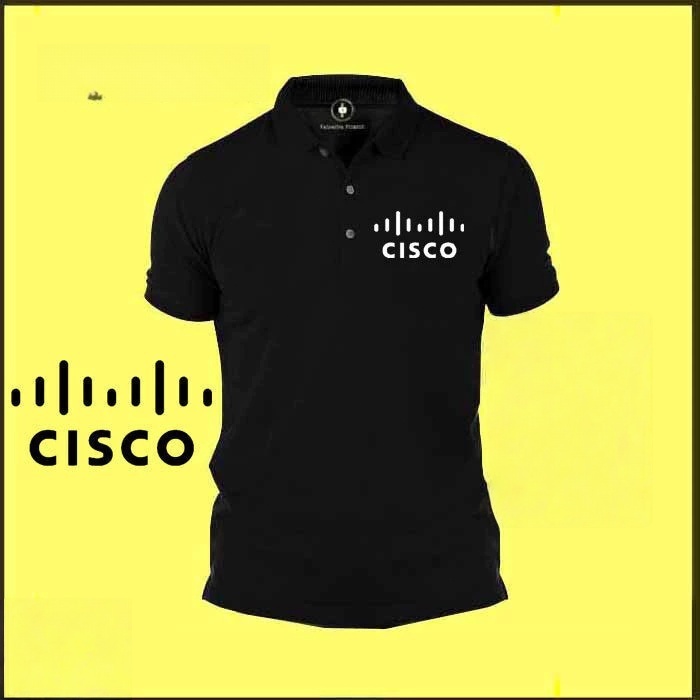 เสื้อโปโล Cisco รุ่น FFG1 สำหรับผู้ใหญ่ unisex ผ้าฝ้าย 100% เสื้อทำงาน เสื้อลำลอง พร้อมส่ง