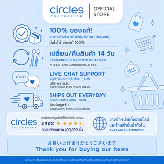 (ขายดีอันดับ 1) ขนแปรงนุ่มสุดพิเศษ สไตล์ญี่ปุ่น นุ่ม กว้าง ใหญ่ Circles Toothbrush Super Premium Soft