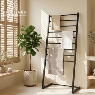 Sexy Mama 10 ช่อง ราวตากผ้าขนหนูตัว ราวตากผ้า ราวตากผ้าเช็ดตัว ราวแขวนผ้าเช็ดตัว drying rack ประกอบง่าย เคลื่อนย้