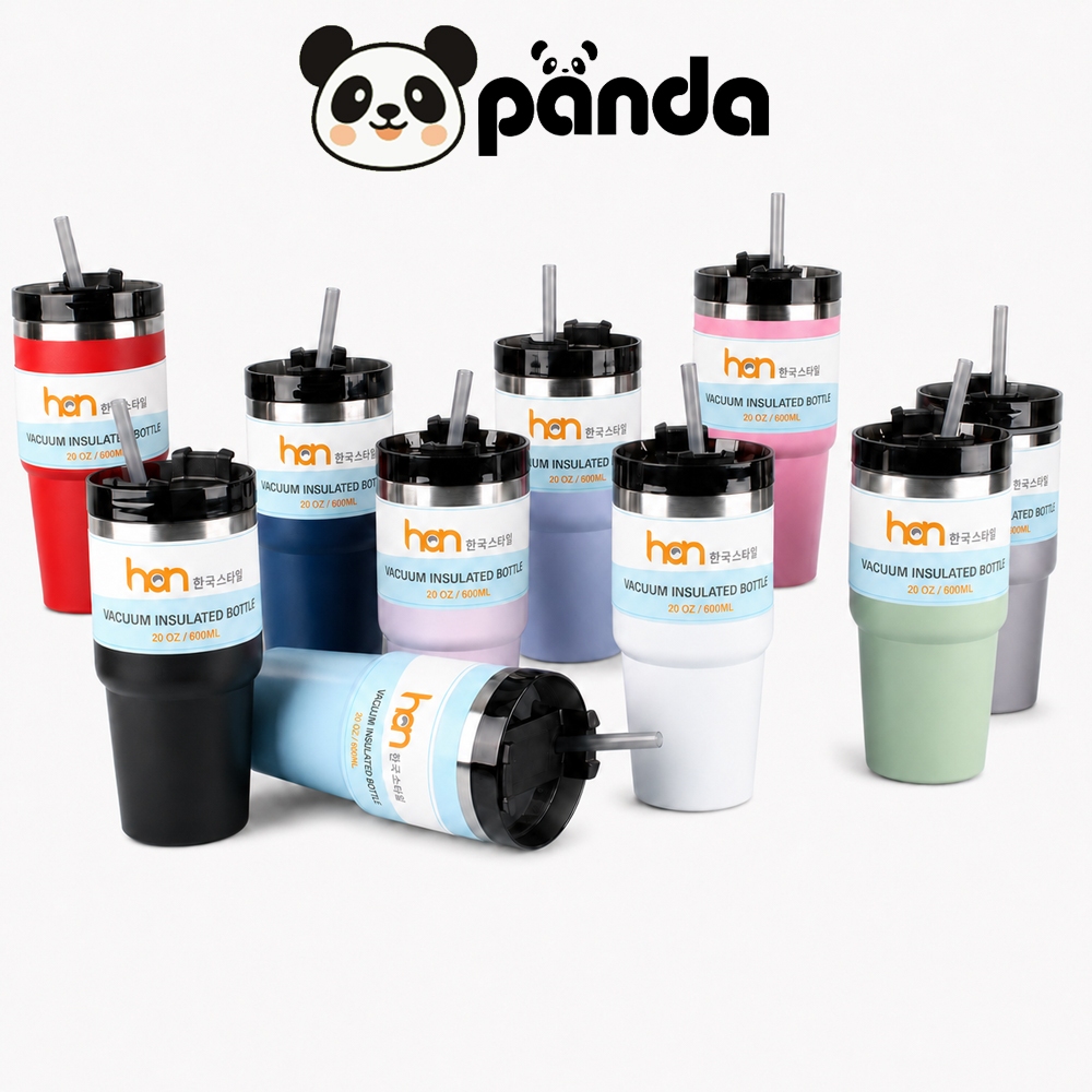 PANDA แก้วแพนด้า แก้วเก็บความเย็น 20oz สแตนเลสแท้ 304 รับประกันไอน้ำไม่เกาะแก้ว ขนาด 20ออนซ์ สินค้าจริง รูปสุดท้าย