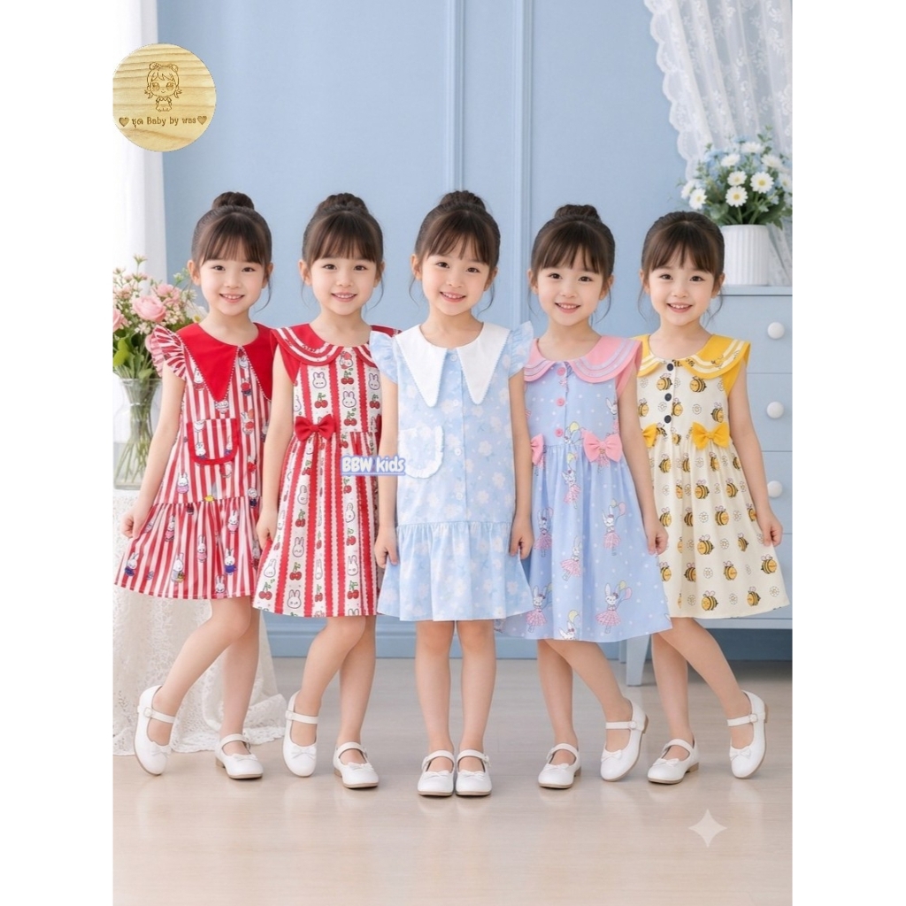 Gymboree✳️พร้อมส่ง✳️ ชุดกระโปรงเด็กผู้หญิง 1-5 ขวบ สีสันสดใสสวมใส่สบาย