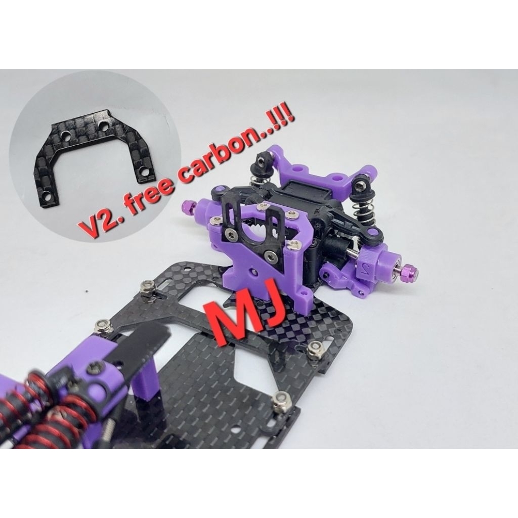 ชุดดัดแปลงด้านหลังwltoys1/28ย้ายตำแหน่งมอเตอร์และชุดเพลทคาร์บ่อนยืดได้