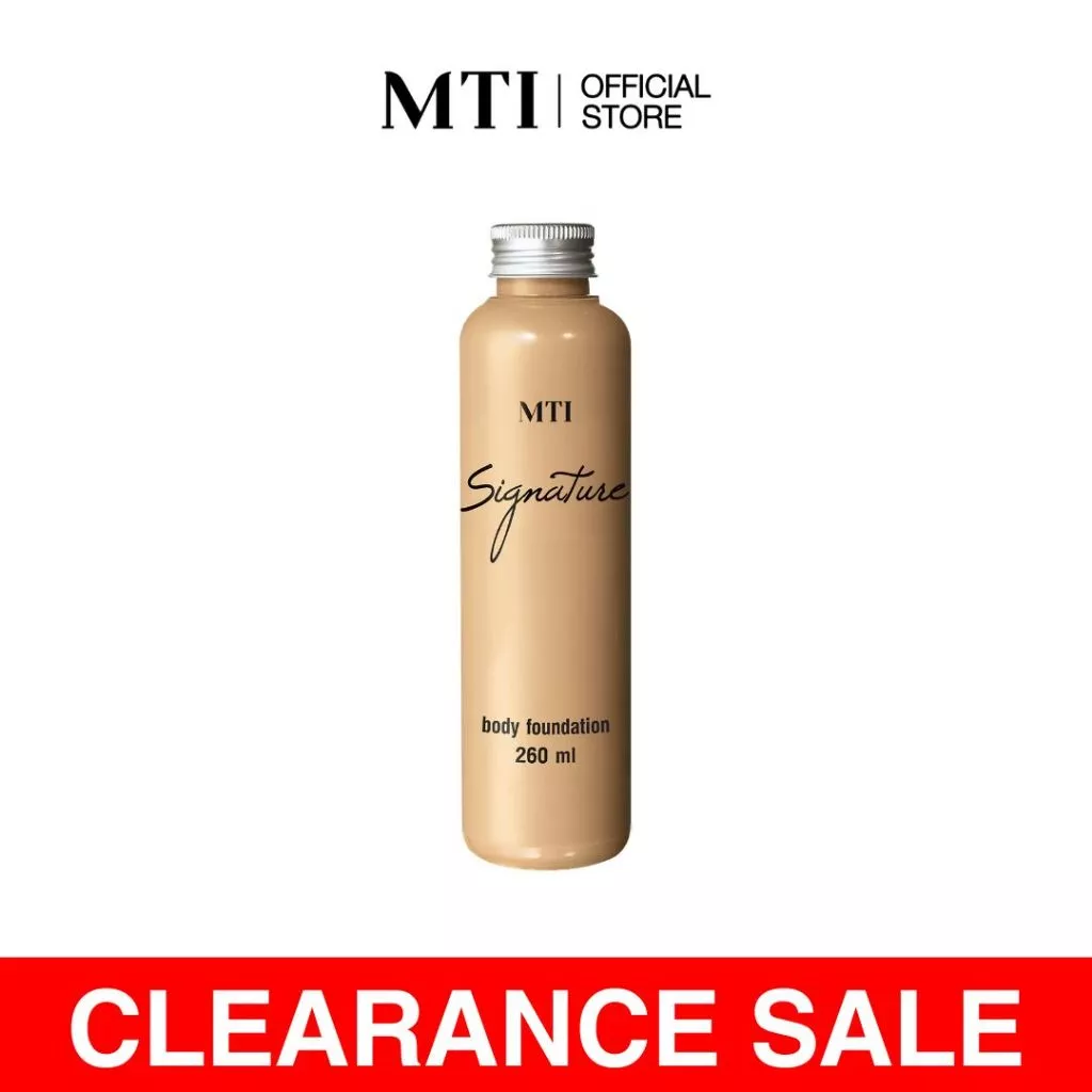 ( สินค้าเคลียร์แรนซ์ ) MTI Signature รองพื้นทาตัว ทาหน้า เนื้อแมตต์ กันน้ำ ปกปิดเรียบเนียน 260 มล. 6CUFZ