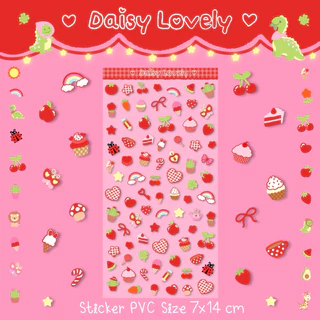 Daisy Lovely | Tiny Sticker ลอกออกไม่ทิ้งคราบ สติ๊กเกอร์จิ๋ว ไดคัท ติดกล้องไอโฟน เคส planner diary📙 Mini Sticker Emoji