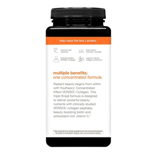 (Exp.10/2027)Youtheory Collagen Biotin 345 เม็ด Youtheory Concentrated Effect Verisol Collagen with Biotin, 345 Tablets