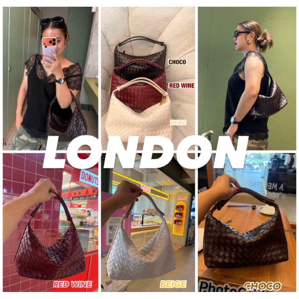 LONDON BAG กระเป๋าสาน สายปรับshoulder bag ได้