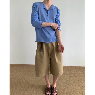LAYNE KNIT HENLEY เสื้อไหมพรมถักบางแขนยาว A2