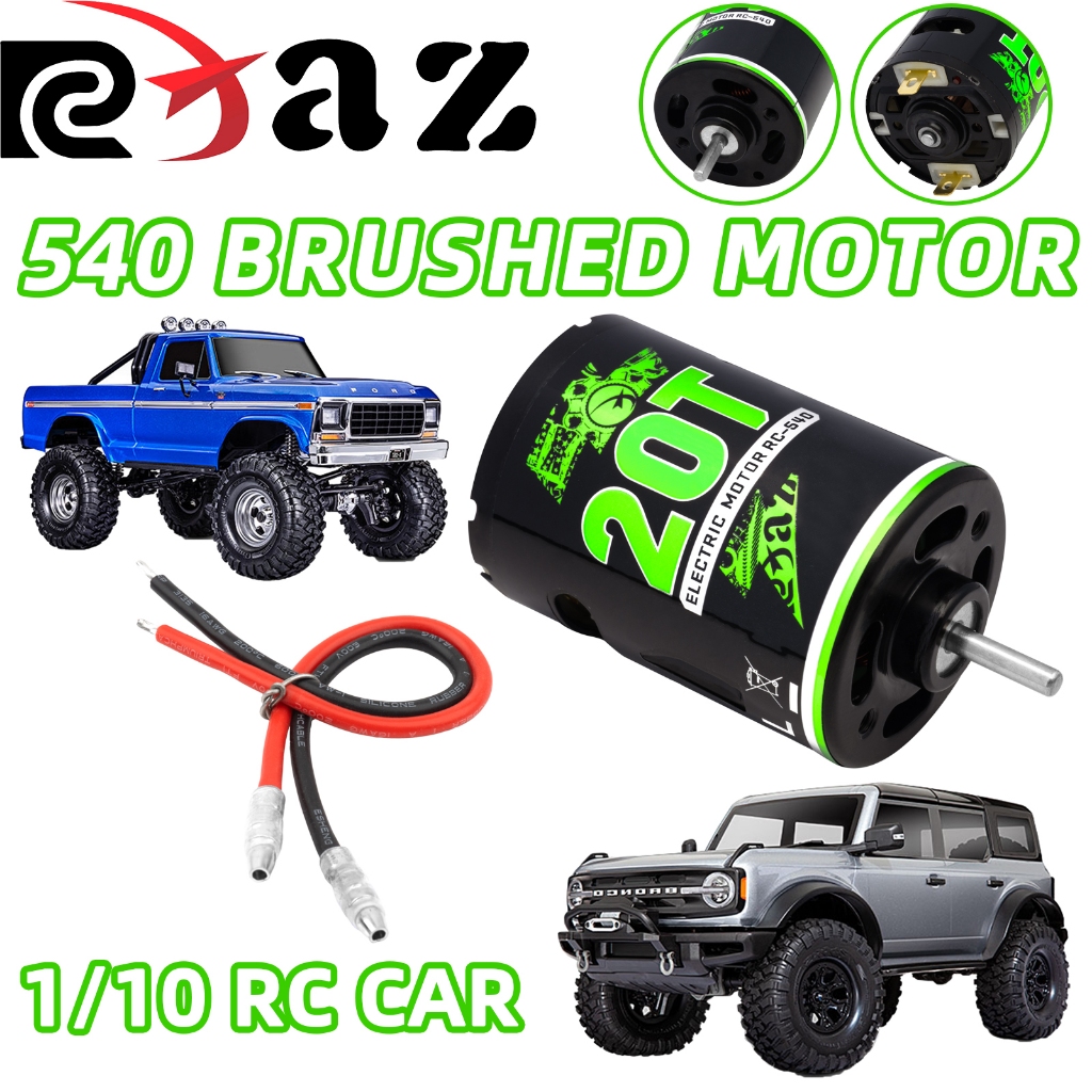 RCXAZ 540 แปรงมอเตอร์ 10T  20T  45T  (นับ Larger T, Slower The Powerful) เหมาะสําหรับ 1/10 รีโมทคอนโทรล Cra
