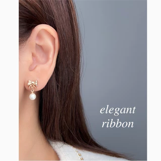 BestSeller💖✨ Elegant Ribbon🪞🎀✨ต่างหูโบว์ สไตล์คุณหนู ลูกคุณ สไตล์เกาหลี ตุ้มหู GlamandGlow.bkk