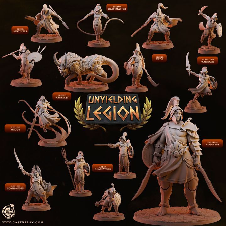 DnD Miniature I Unyielding Legion Iโมเดลบอร์ดเกม (งานเรซิ่นยังไม่ลงสี) ฐาน 1-2 นิ้ว