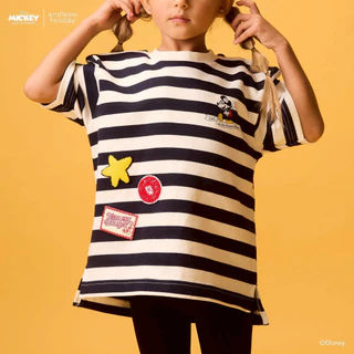 Endless Holiday Mini Weekend Tee Mickey Ears to the Ocean Blue & Navy Stripe