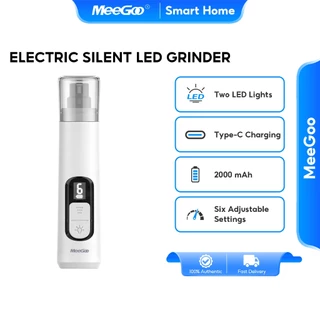 MeeGoo เครื่องขัดเล็บไฟฟ้าสัตว์เลี้ยง มีไฟLED ตะไบขัดเล็บหมาแมว กรรไกรตัดเล็บหมา ปรับได้ 6 ระดับ