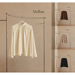 Mellow - ana studio เสื้อคลอปแขนกระดิ่งงานชีฟองสับในทั้งตัว