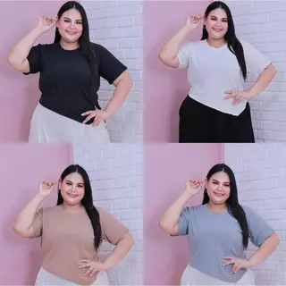 [ ผ้านุ่ม X2 ] เสื้อยืดชายเฉียง เสื้อยืดโกงหุ่น สาวอวบ ผ้าร่องนุ่ม Super soft มี 2ไซส์ A089/A090