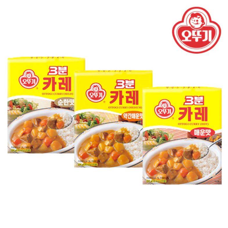 โอโตกิ แกงกะหรี่สำเร็จรูปเผ็ด3 ระดับ (อุ่น3นาทีพร้อมทาน) OTTOGI [OTOKI] CURRY 오뚜기 카레