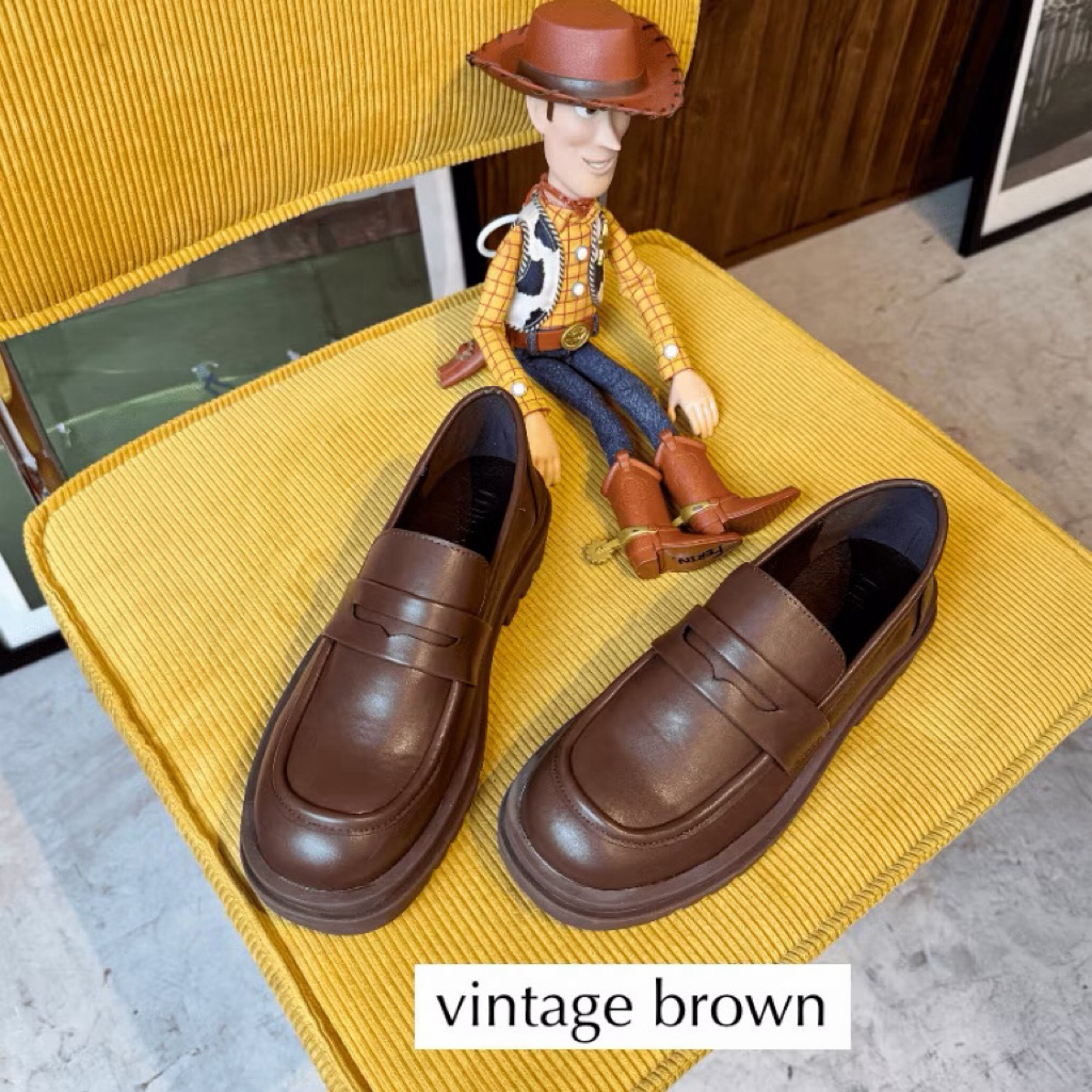 ส่งต่อ Minx รุ่น Wynn รองเท้า loafer (โลฟเฟอร์) สี vintage brown เสริมพื้น 1.5 นิ้ว minxshoes