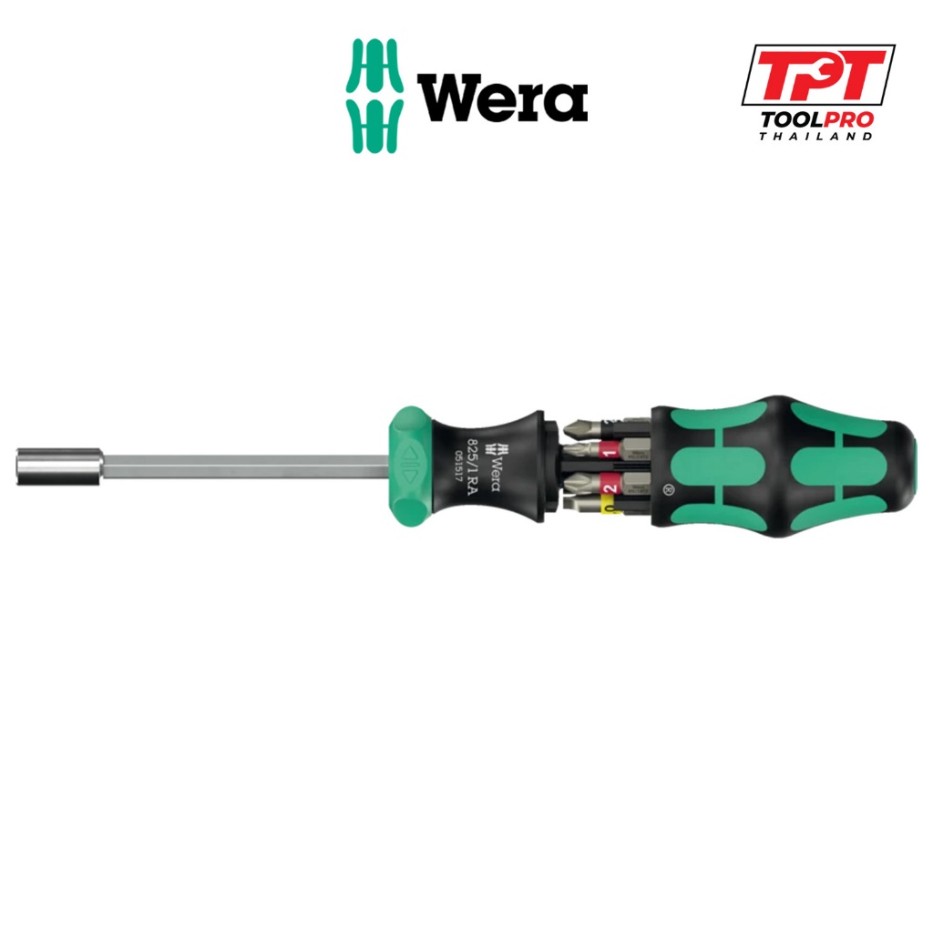 Wera ไขควงกรอกแกรก Kraftform Kompakt 27 RA 1 Ratchet Screwdriver (05051517001)