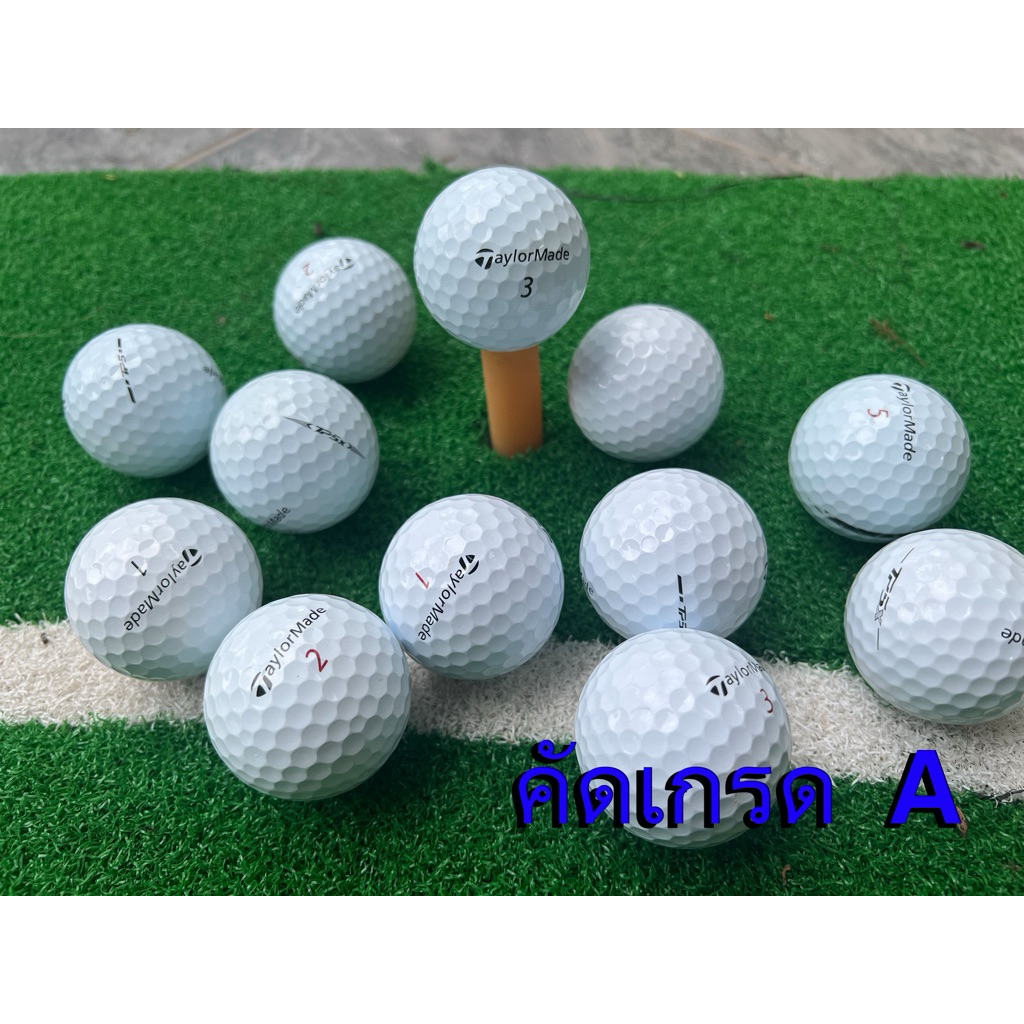 ลูกกอล์ฟมือสอง TaylorMade TP5 / TP5x คัดเกรด A สภาพนางฟ้า (12 ลูก) คุณภาพระดับโปร สปินเทพ